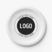シンプルカスタマイズ可能な文字とロゴまたはイメージ ペーパープレート (正面)