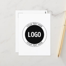 シンプルカスタマイズ可能な文字とロゴまたはイメージ ポストカード