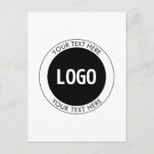 シンプルカスタマイズ可能な文字とロゴまたはイメージ ポストカード (正面)