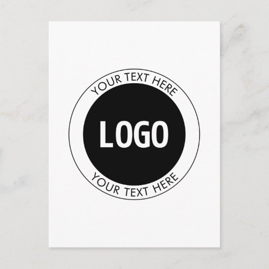 シンプルカスタマイズ可能な文字とロゴまたはイメージ ポストカード (正面)