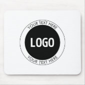 シンプルカスタマイズ可能な文字とロゴまたはイメージ マウスパッド (正面)