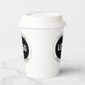 シンプルカスタマイズ可能な文字とロゴまたはイメージ 紙コップ (左)