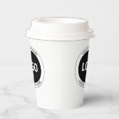 シンプルカスタマイズ可能な文字とロゴまたはイメージ 紙コップ (右)