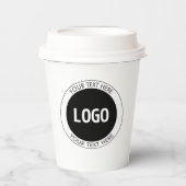 シンプルカスタマイズ可能な文字とロゴまたはイメージ 紙コップ (正面)