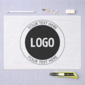 シンプルカスタマイズ可能な文字とロゴまたはイメージ 薄葉紙 (クラフト)