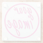 シンプルカスタマイズ可能な画像写真テンプレート ガラスコースター (裏面)