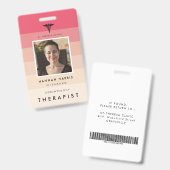 シンプルカスタマイズ可能な病院従業員名タグ バッジ (正面＆裏面)