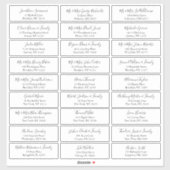 シンプルカスタマイズ可能な結婚ゲストアドレス シール (シート)