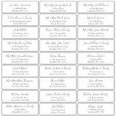 シンプルカスタマイズ可能な結婚ゲストアドレス シール (正面)