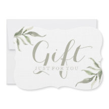 シンプルカスタマイズ可能な葉のギフト証明書