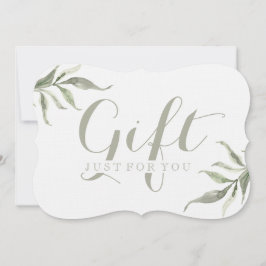 シンプルカスタマイズ可能な葉のギフト証明書
