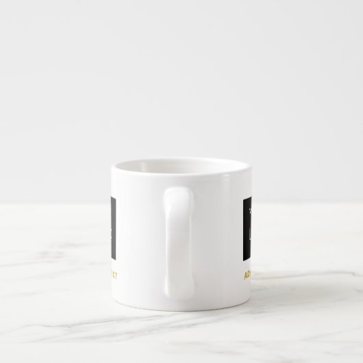 シンプルカスタマイズ可能なBusiness Companyロゴ エスプレッソカップ (裏面)