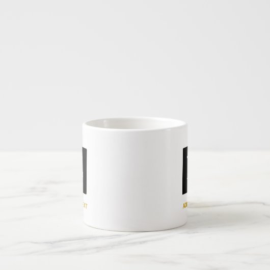 シンプルカスタマイズ可能なBusiness Companyロゴ エスプレッソカップ (正面)