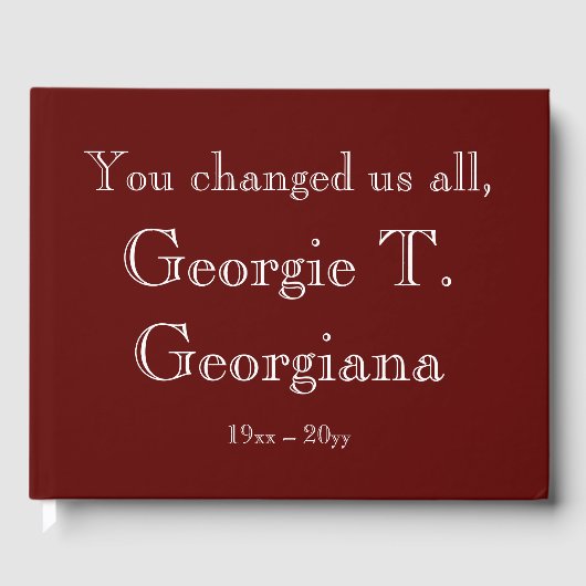 シンプルカスタマイズ葬/メモリアル招待帳 ゲストブック (正面)