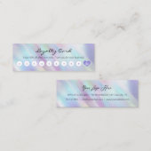 シンプルカスタマーディスカウントパステルHolographic Purple ロイヤリティカード (正面/裏面)