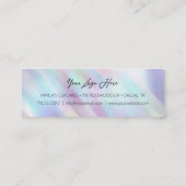 シンプルカスタマーディスカウントパステルHolographic Purple ロイヤリティカード (裏面)