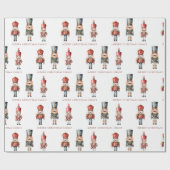 シンプルカスタムくるみ割りカクリスマスホリデー ラッピングペーパー (フラット)