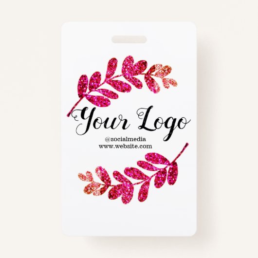 シンプルカスタムの青紫色の黒葉いロゴを追加 バッジ (正面)