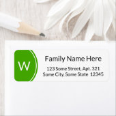 シンプルカスタムイニシャル差出人住所ラベル ラベル (インサイチュ)