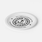 シンプルカスタムイベント会社ロゴ ペーパープレート (アングル)