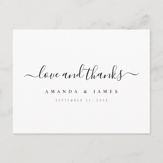 シンプルカスタムウェディング ポストカード (正面)