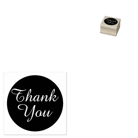 シンプルカスタムエレガントサンキューゴム印 ラバースタンプ (押印)