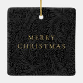 シンプルカスタムエレガントペット名写真 セラミックオーナメント (裏面)