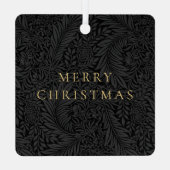 シンプルカスタムエレガントペット名写真 メタルオーナメント (裏面)