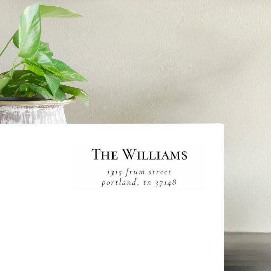 シンプルカスタムエレガント差出人住所 ラバースタンプ