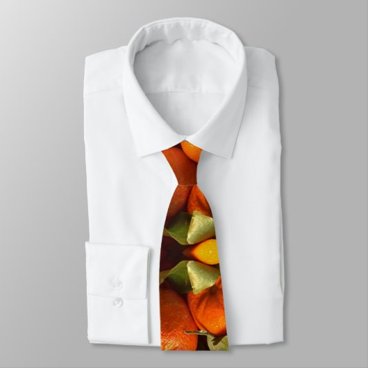 シンプルカスタムオレンジのフルーツミニマル追加名th ネクタイ (タイ)