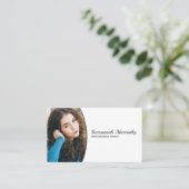 シンプルカスタムオーバルフォトQRコード専門職 名刺 (スタンド正面)