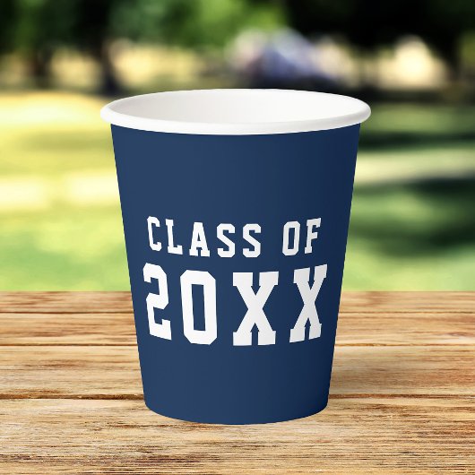 シンプルカスタムカラー大学卒業学年 紙コップ