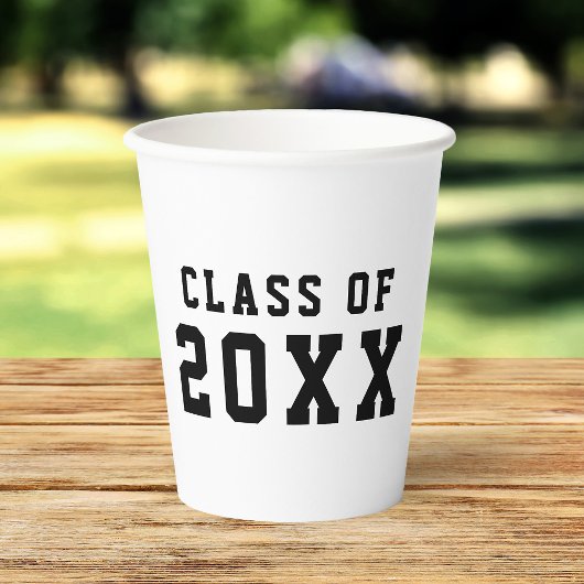 シンプルカスタムカラー大学卒業学年 紙コップ