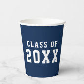 シンプルカスタムカラー大学卒業学年 紙コップ (裏面)