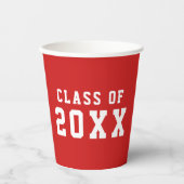 シンプルカスタムカラー大学卒業学年 紙コップ (正面)