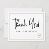 シンプルカスタムクーポンコードビジネスロゴ サンキューカード (正面)