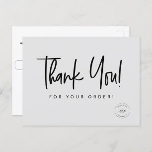 シンプルカスタムクーポンコードビジネスロゴ ポストカード