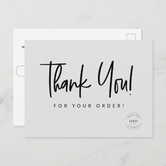 シンプルカスタムクーポンコードビジネスロゴ ポストカード (正面/裏面)