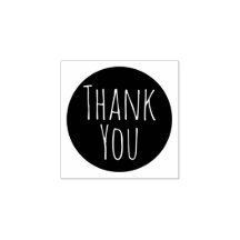 シンプルカスタムサンキューゴムスタンプ