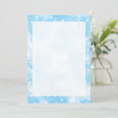 シンプルカスタムスタースキーウォーター縁ど色 招待状 (スタンド正面)