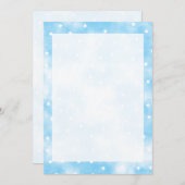 シンプルカスタムスタースキーウォーター縁ど色 招待状 (正面/裏面)