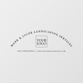 シンプルカスタムテキストビジネスロゴ カートラックドア ウィンドウサイン (シート)