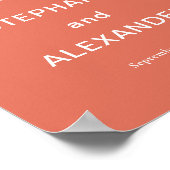 シンプルカスタムテラコッタへようこそ結婚のポスター ポスター (角)