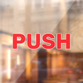 シンプルカスタムデザイン プッシュ窓用シール ウィンドウサイン (シート2)