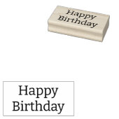 シンプルカスタムハッピーバースデーウッドアート ラバースタンプ (押印)