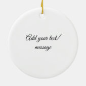 シンプルカスタムハッピーバースデー セラミックオーナメント (裏面)