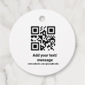 シンプルカスタムバーコード追加テキストwebサイトQR Cla フェイバータグ (正面)