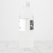 シンプルカスタムバーコード追加テキストwebサイトQR Cla ペットボトルラベル (裏面)
