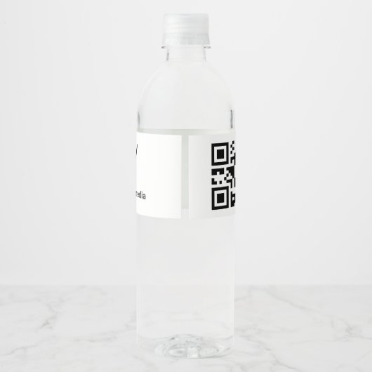 シンプルカスタムバーコード追加テキストwebサイトQR Cla ペットボトルラベル (裏面)