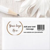 シンプルカスタムバーコード追加テキストwebサイトQR Sq ラベル (インサイチュ)